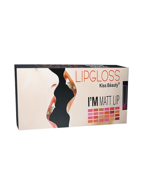 kiss beauty i'm matte liquid lipgloss lipstick 7575b pack of 12 - 16776995 - Very Small Image - 1