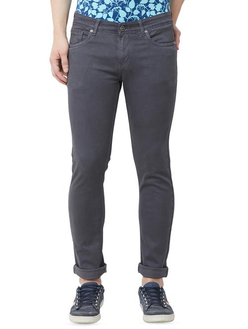 grey solid plain jeans - 16777064 - Very Small Image - 1