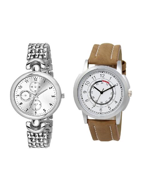 adk lk-17-ad-24 brown & silver color dial formen & girls - 16777668 - Very Small Image - 1