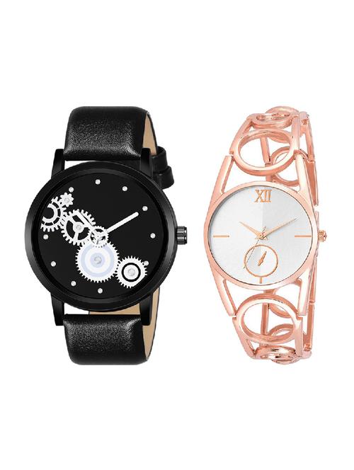 adk lk-213-mt-07 rose gold & black color dial forgirls & boys - 16777679 - Very Small Image - 1
