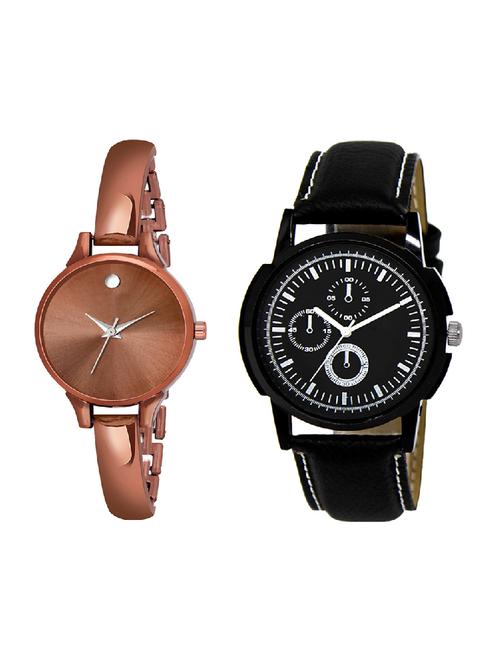 adk lk-13-ad-22 black & brown color dial formen & girls - 16777687 - Very Small Image - 1
