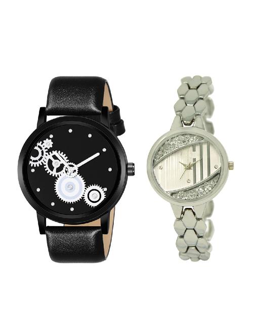 adk lk-223-mt-07 silver & black color dial forgirls & boys - 16777694 - Very Small Image - 1
