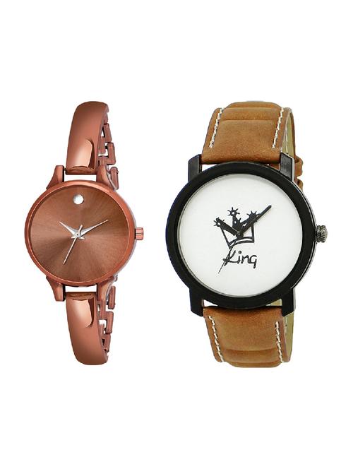 adk lk-18-ad-22 brown color dial formen & girls - 16777712 - Very Small Image - 1