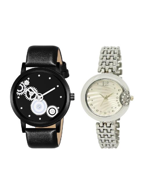 adk lk-227-mt-07 silver & black color dial forgirls & boys - 16777714 - Very Small Image - 1