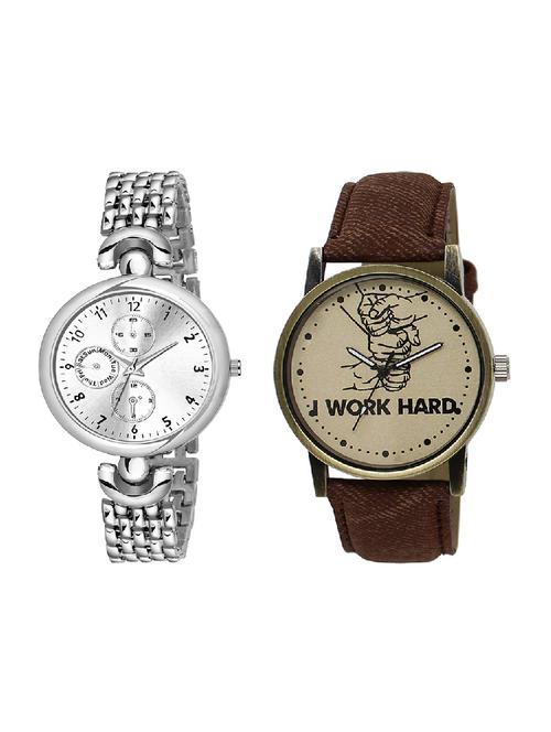 adk lk-29-ad-24 brown & silver color dial formen & girls - 16777728 - Very Small Image - 1