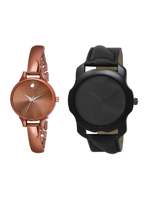 adk lk-22-ad-22 black & brown color dial formen & girls - 16777732 - Very Small Image - 1