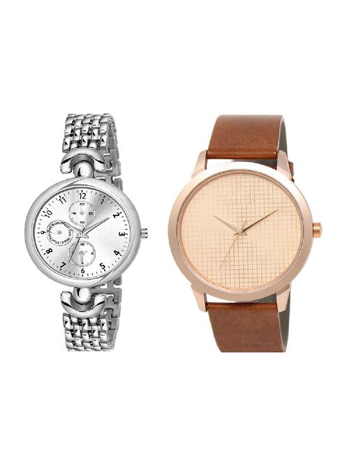 adk lk-34-ad-24 brown & silver color dial formen & girls - 16777753 - Very Small Image - 1