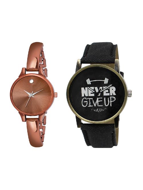 adk lk-27-ad-22 black & brown color dial formen & girls - 16777757 - Very Small Image - 1