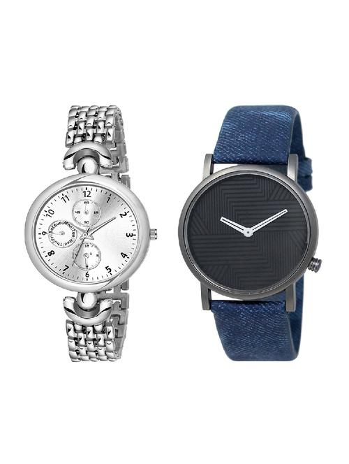 adk lk-35-ad-24 blue & silver color dial formen & girls - 16777758 - Very Small Image - 1