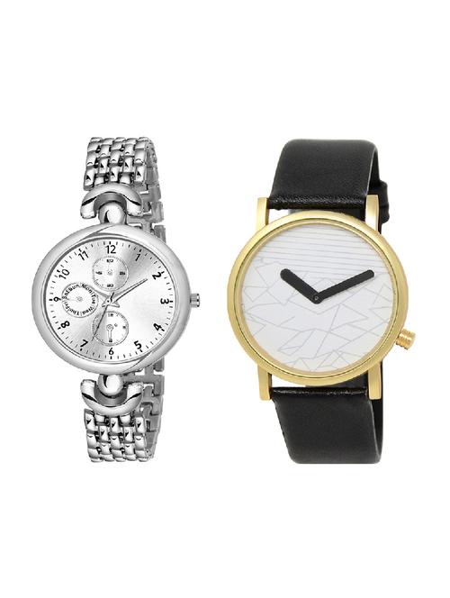adk lk-37-ad-24 black & silver color dial formen & girls - 16777768 - Very Small Image - 1