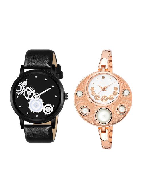adk lk-246-mt-07 rose gold & black color dial forgirls & boys - 16777769 - Very Small Image - 1