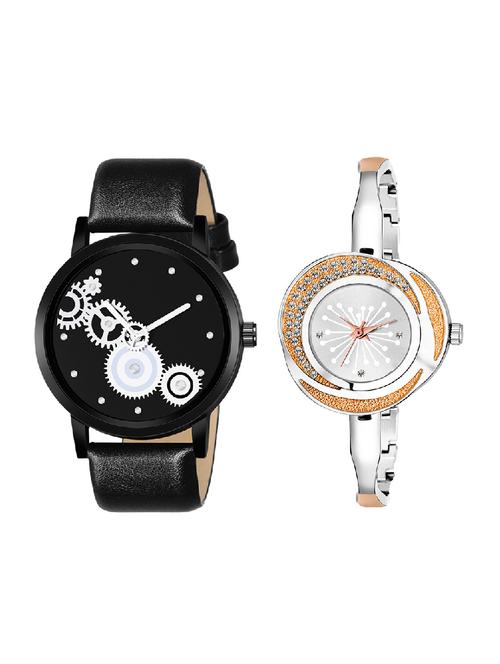adk lk-249-mt-07 silver & black color dial forgirls & boys - 16777784 - Very Small Image - 1