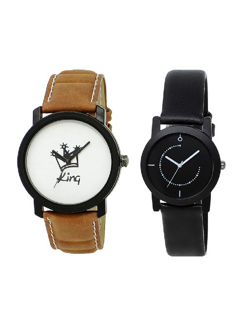 adk lk-18-253 brown & black color dial formen & girls - 16777791 - Very Small Image - 1