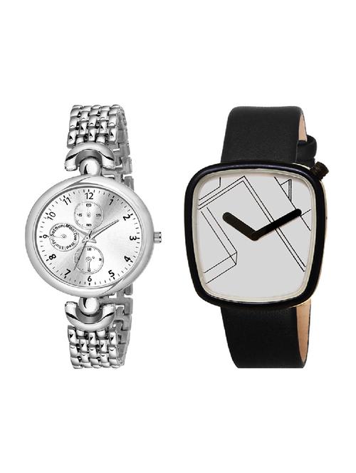 adk lk-43-ad-24 black & silver color dial formen & girls - 16777793 - Very Small Image - 1