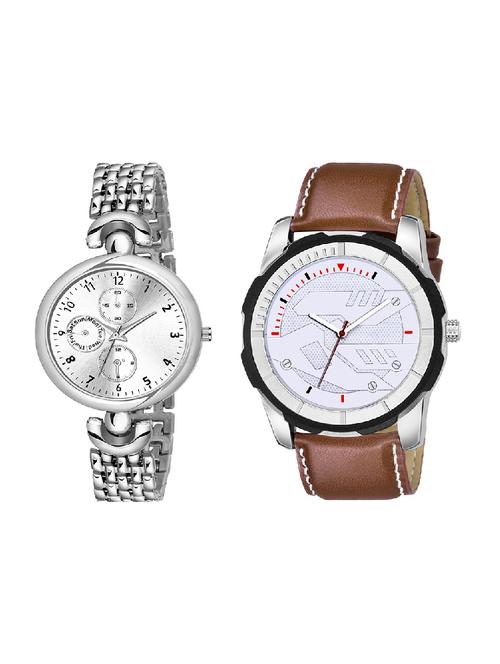 adk lk-45-ad-24 brown & silver color dial formen & girls - 16777803 - Very Small Image - 1