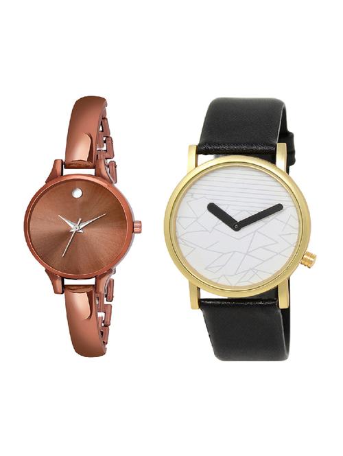 adk lk-37-ad-22 black & brown color dial formen & girls - 16777807 - Very Small Image - 1