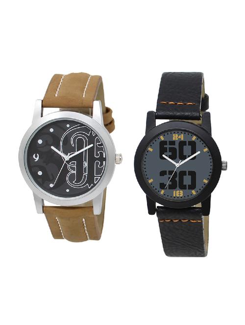 adk lk-14-251 brown & black color dial formen & girls - 16777810 - Very Small Image - 1