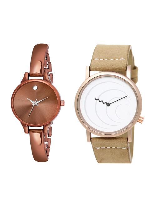 adk lk-38-ad-22 beige & brown color dial formen & girls - 16777812 - Very Small Image - 1