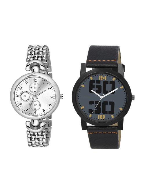 adk lk-47-ad-24 black & silver color dial formen & girls - 16777813 - Very Small Image - 1