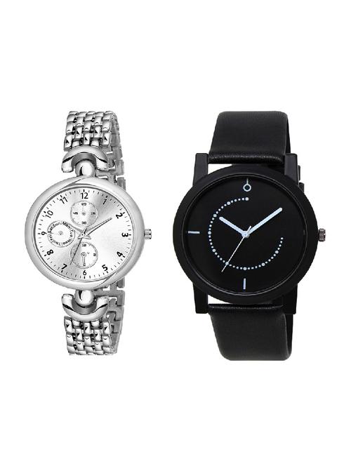 adk lk-49-ad-24 black & silver color dial formen & girls - 16777823 - Very Small Image - 1