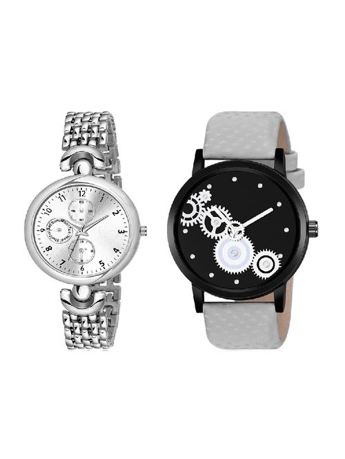 adk ad-24-mt-08 silver & grey color dial forgirls & men - 16777829 - Very Small Image - 1
