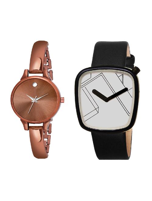 adk lk-43-ad-22 black & brown color dial formen & girls - 16777832 - Very Small Image - 1