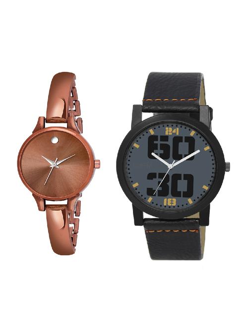 adk lk-47-ad-22 black & brown color dial formen & girls - 16777852 - Very Small Image - 1