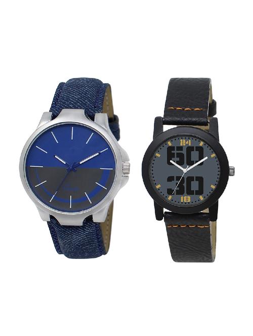 adk lk-24-251 blue & black color dial formen & girls - 16777860 - Very Small Image - 1