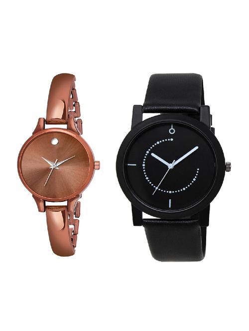 adk lk-49-ad-22 black & brown color dial formen & girls - 16777862 - Very Small Image - 1