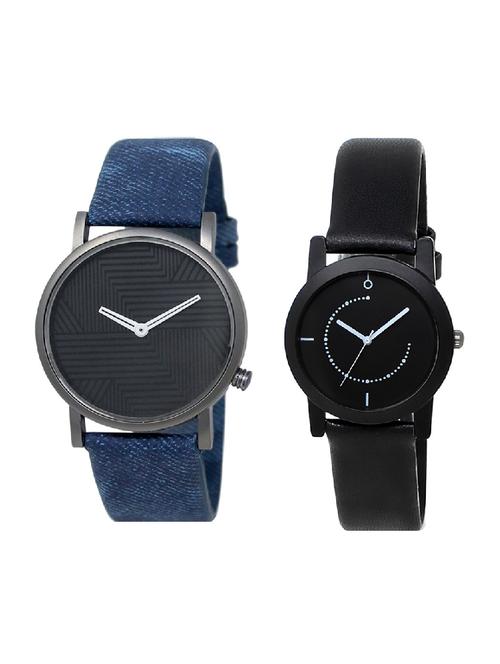 adk lk-35-253 blue & black color dial formen & girls - 16777876 - Very Small Image - 1