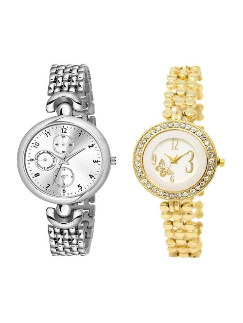 adk lk-203-ad-24 gold & silver color dial forgirls - 16777878 - Very Small Image - 1