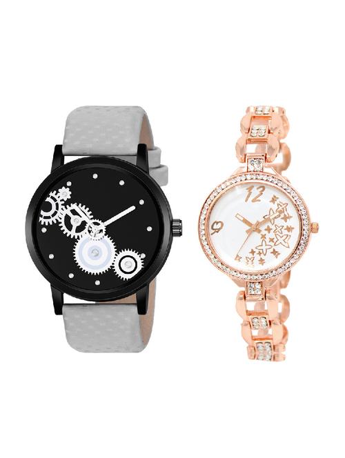 adk lk-210-mt-08 rose gold & grey color dial forgirls & men - 16777879 - Very Small Image - 1