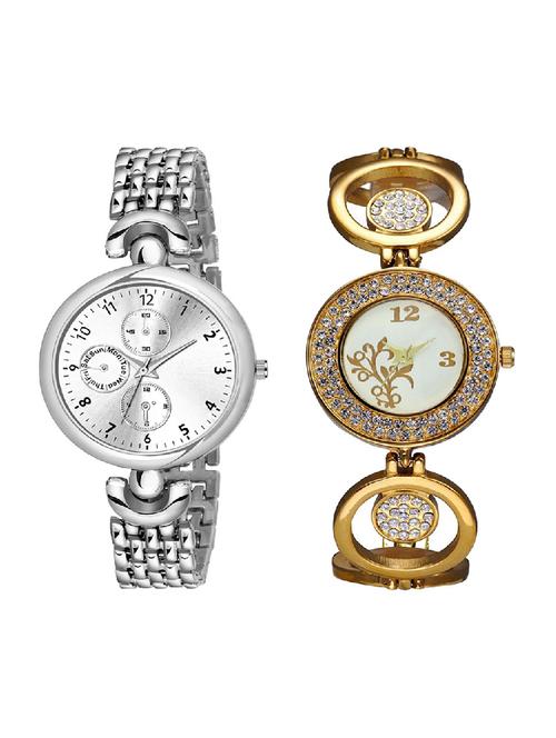 adk lk-204-ad-24 gold & silver color dial forgirls - 16777883 - Very Small Image - 1