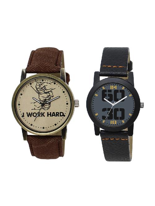 adk lk-29-251 brown & black color dial formen & girls - 16777885 - Very Small Image - 1