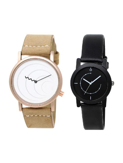 adk lk-38-253 beige & black color dial formen & girls - 16777891 - Very Small Image - 1