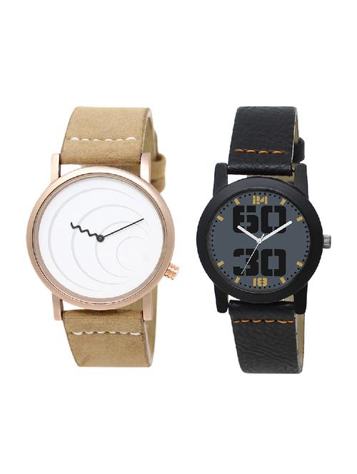 adk lk-38-251 beige & black color dial formen & girls - 16777932 - Very Small Image - 1