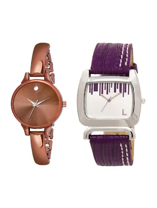 adk lk-207-ad-22 purple & brown color dial forgirls - 16777935 - Very Small Image - 1