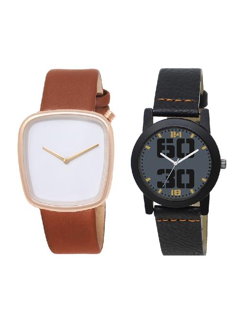 adk lk-40-251 brown & black color dial formen & girls - 16777938 - Very Small Image - 1