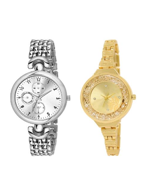 adk lk-224-ad-24 gold & silver color dial forgirls - 16777942 - Very Small Image - 1