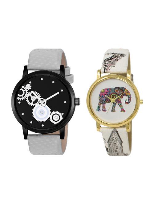 adk lk-243-mt-08 white & grey color dial forgirls & men - 16777973 - Very Small Image - 1