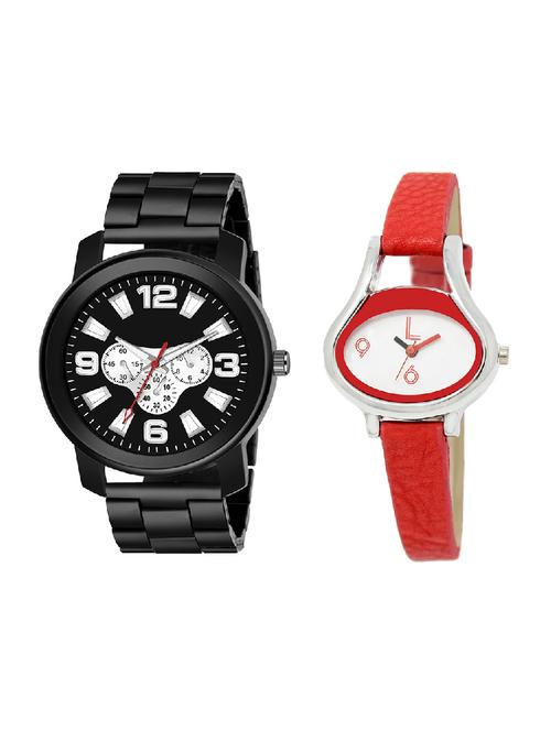 adk lk-206-ad-12 red & black color dial forgirls & men - 16777976 - Very Small Image - 1