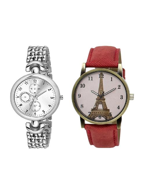 adk lk-230-ad-24 pink & silver color dial forgirls - 16777978 - Very Small Image - 1