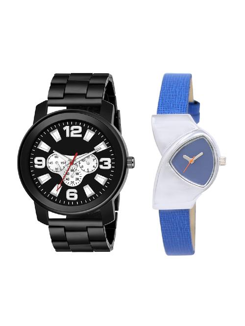 adk lk-208-ad-12 blue & black color dial forgirls & men - 16777988 - Very Small Image - 1