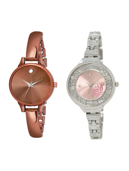adk lk-226-ad-22 silver & brown color dial forgirls - 16778001 - Very Small Image - 1