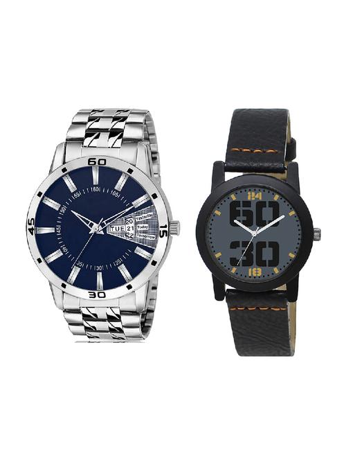 adk lk-102-251 silver & black color dial formen & girls - 16778004 - Very Small Image - 1