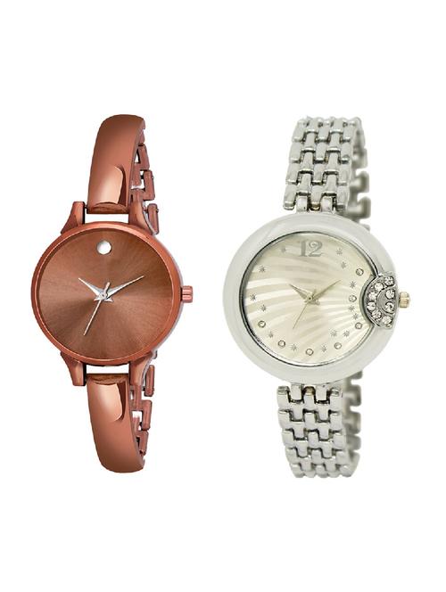 adk lk-227-ad-22 silver & brown color dial forgirls - 16778007 - Very Small Image - 1