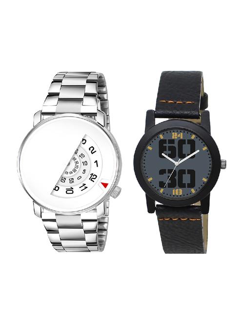 adk lk-106-251 silver & black color dial formen & girls - 16778028 - Very Small Image - 1