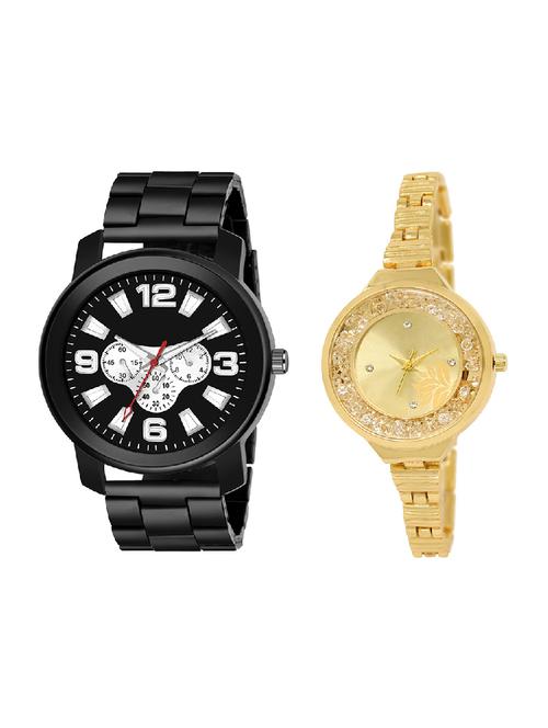adk lk-224-ad-12 gold & black color dial forgirls & men - 16778036 - Very Small Image - 1