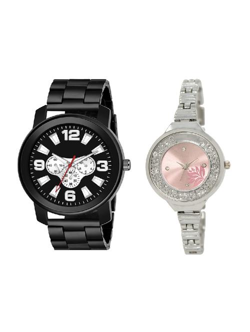 adk lk-226-ad-12 silver & black color dial forgirls & men - 16778048 - Very Small Image - 1