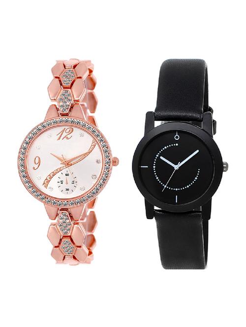 adk lk-215-253 rose gold & black color dial forgirls - 16778065 - Very Small Image - 1